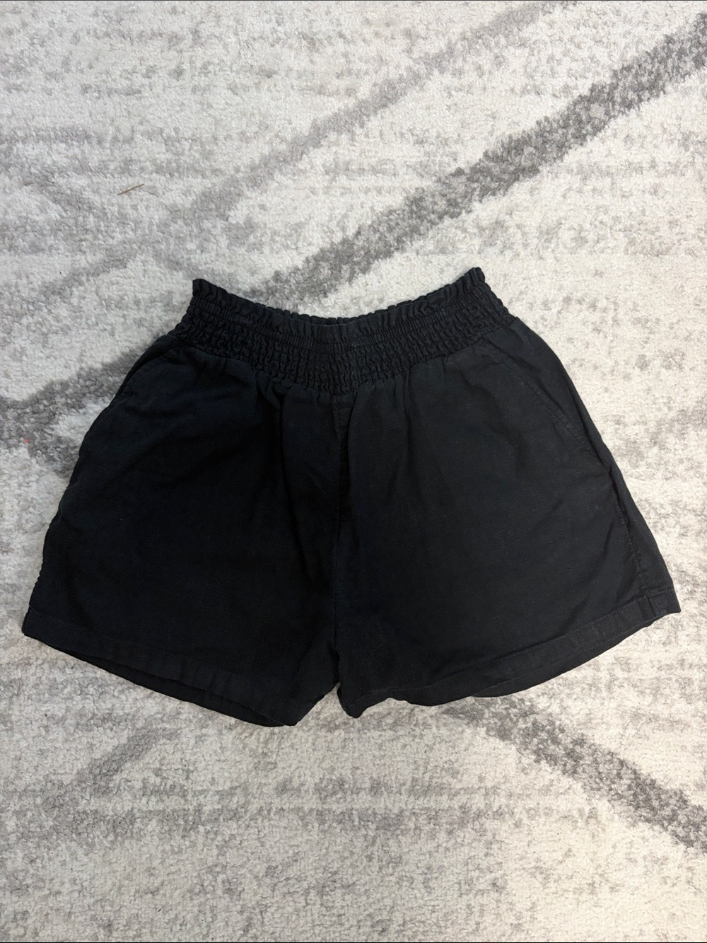 Universal Thread Black Smocked-Waist Shorts